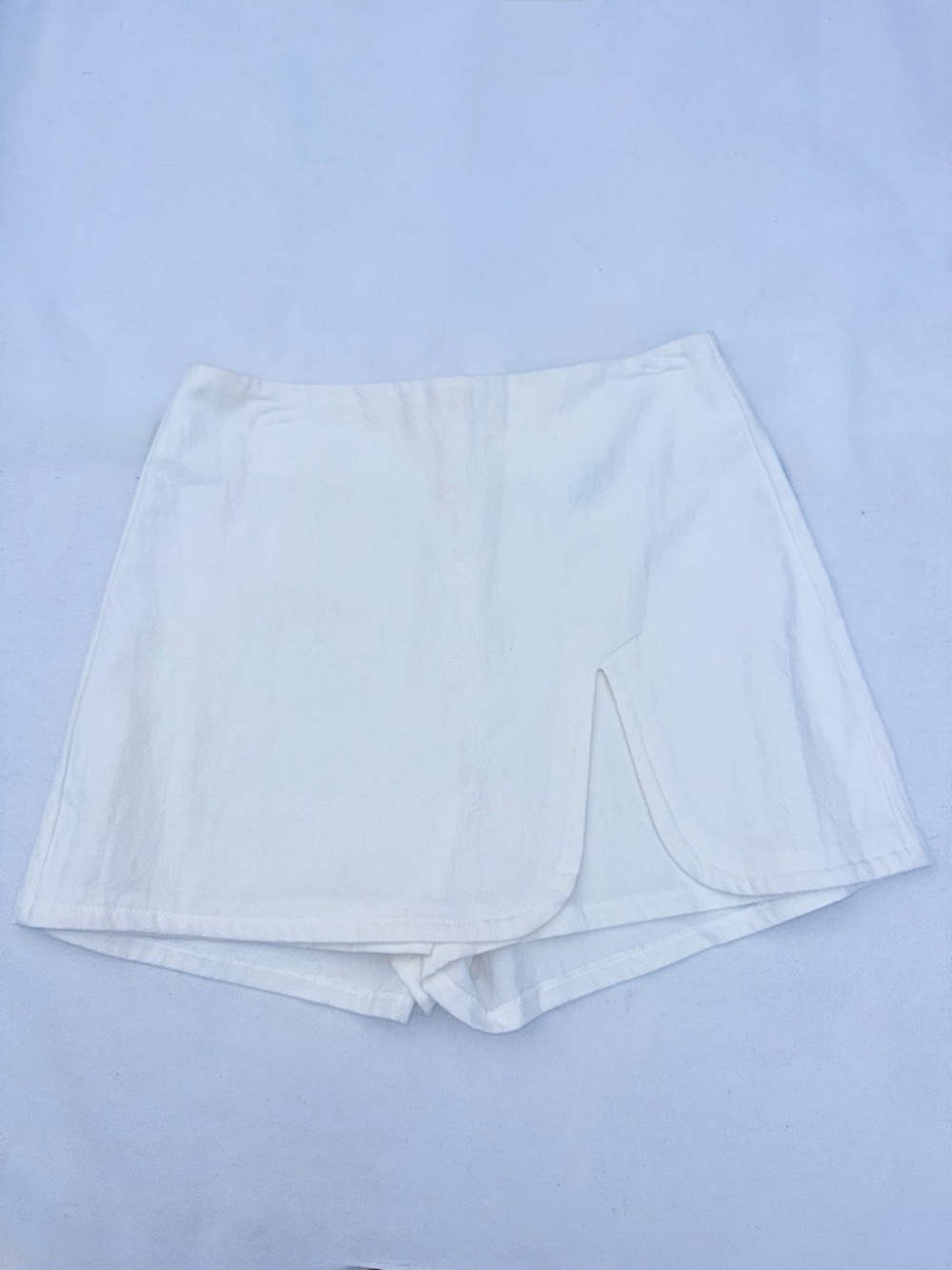 White Wrap-Front Women's Skort Shorts